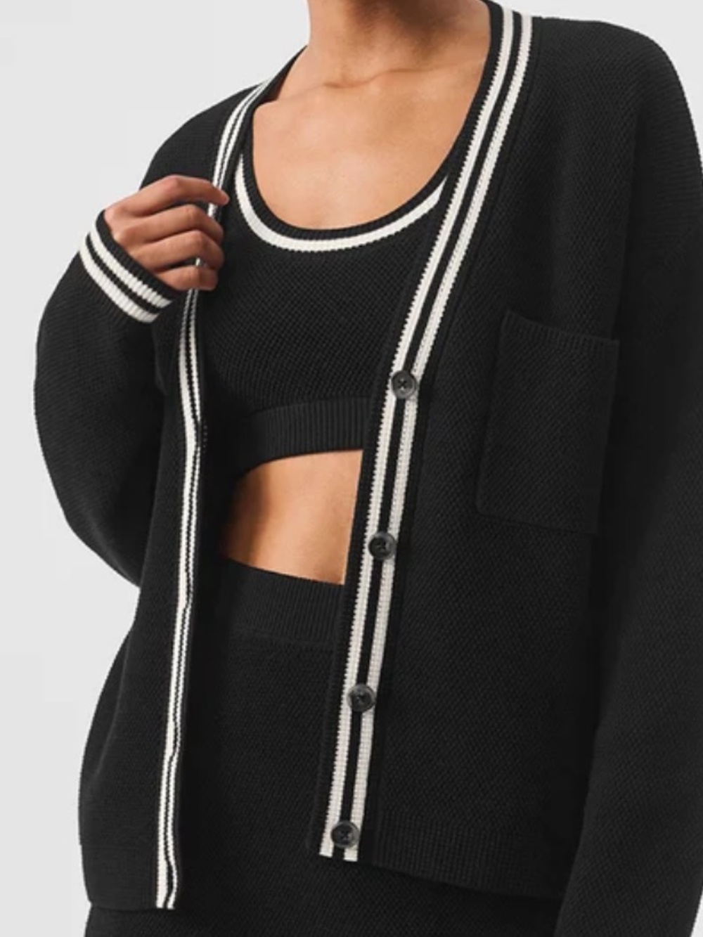 Jones New York Cardigan with White Trim